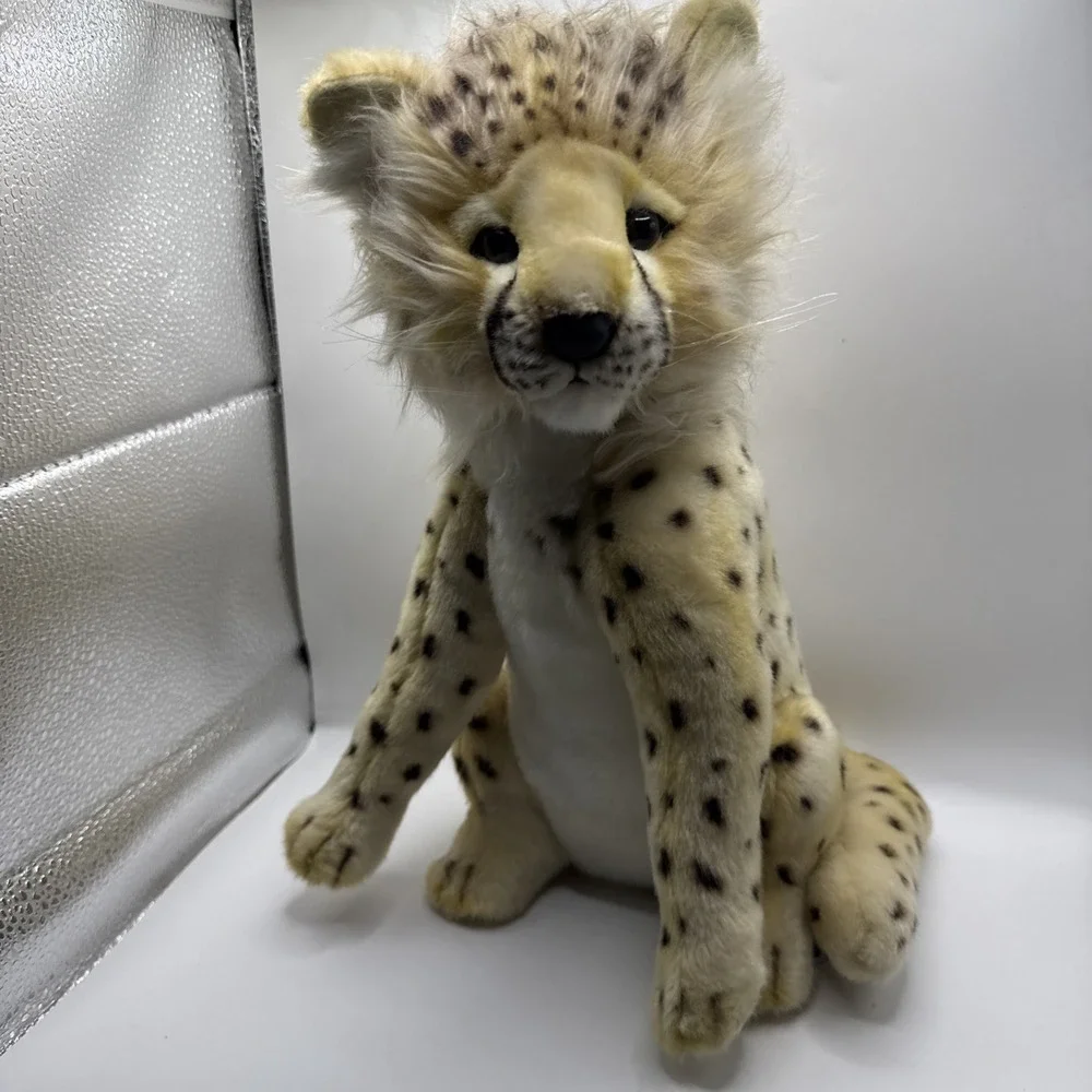 VTG Realistic Hansa Cheetah Cub Sitting‎ Stuffed Animal Toy Plush Art  With Tag